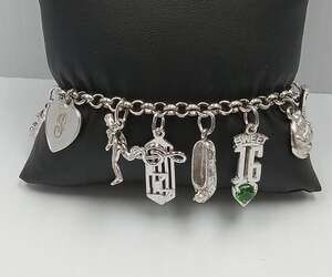 AGS Sterling Silver Charm Bracelet